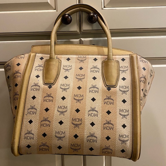 MCM Handbags - MCM Tan and Beige Women's Tote Bag